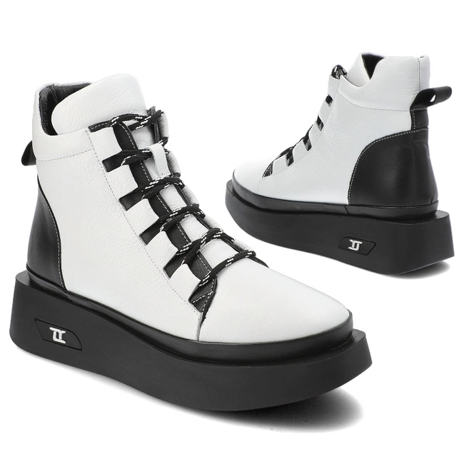 Členkové Topánky Artiker - 55C0812 Biały/Czarny