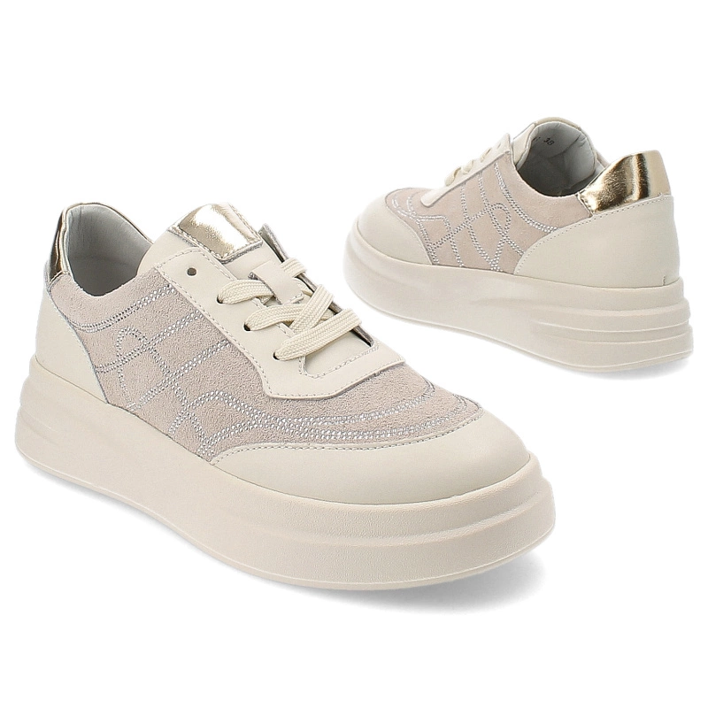 Tenisky Artiker - 54C1881 Beż/Złoty