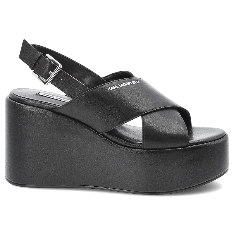 Sandále KARL LAGERFELD - KL33325 000 Black Lthr