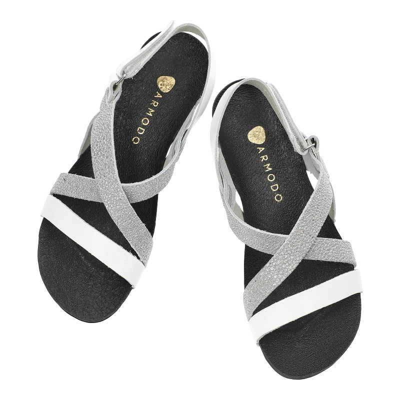 Sandále Armodo - 40032 Bf.Biały+Bf.Srebro