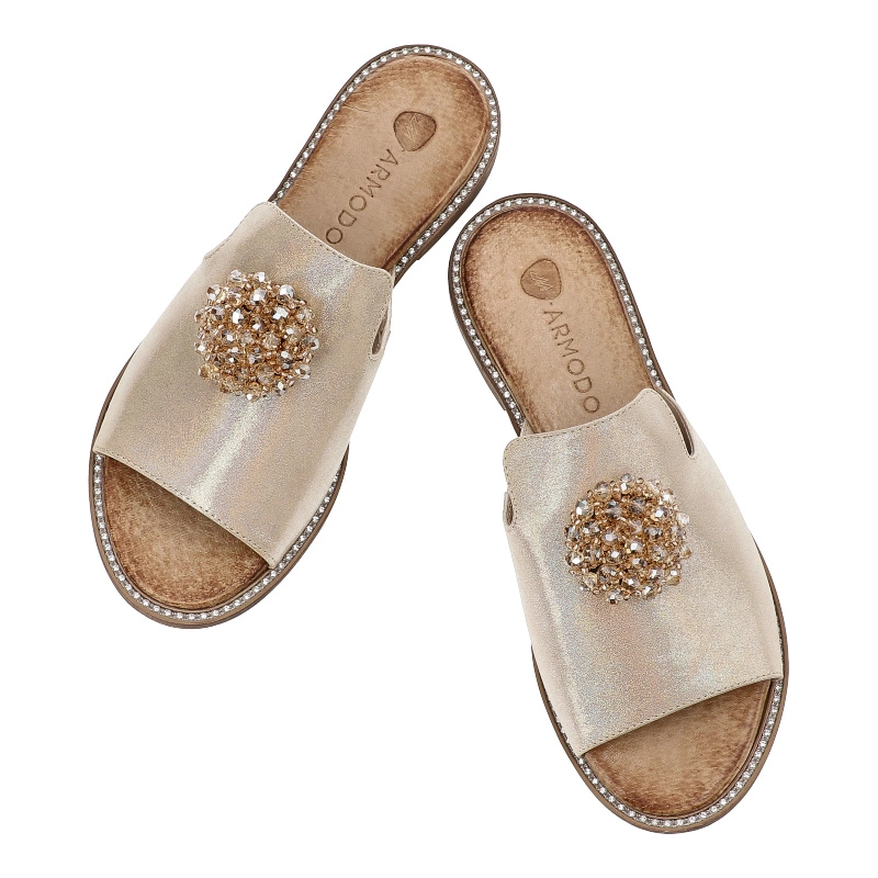 Šľapky Armodo - 37C83 Złota Satyna