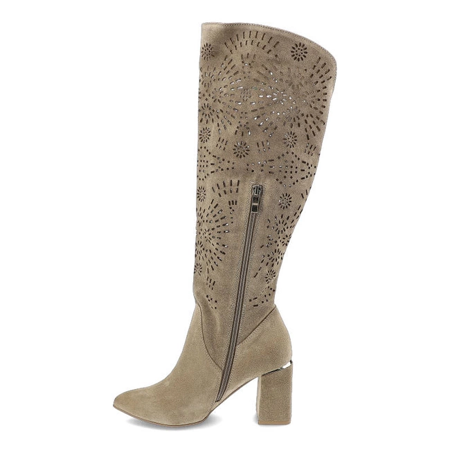 Čižmy Damiss - DS-546/A Beż Welur