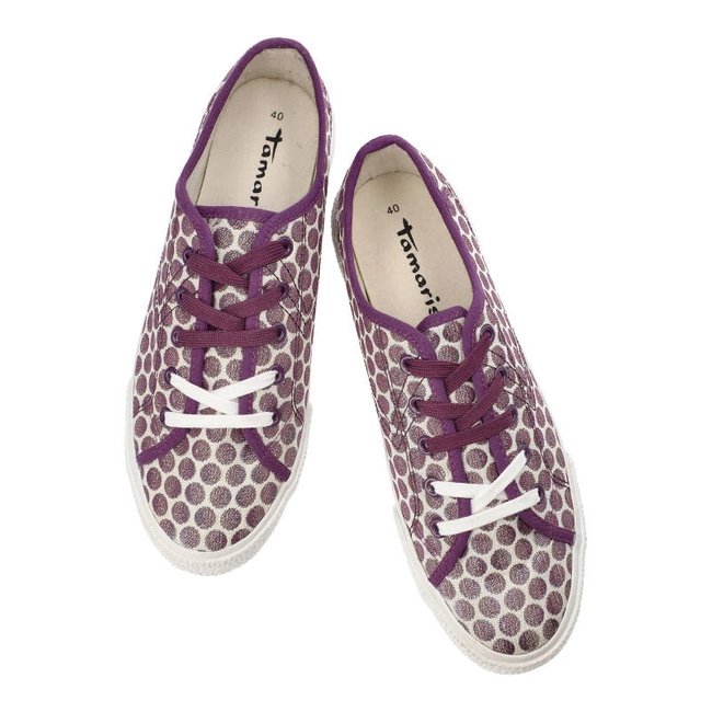 Plátenky Tamaris - 1-23610-28 152 Wht/Laven Dots