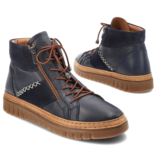 Členkové Topánky Ravini - 721 Navy-Navy Suede