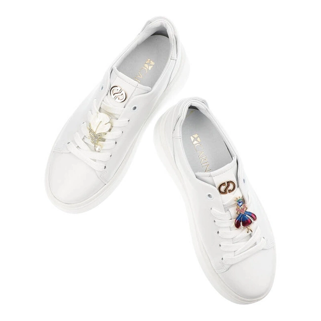 Tenisky Carinii - B9650/2_-L46-000-000-F69 Biały