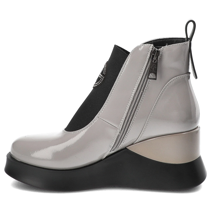 Členkové Topánky Vinceza - 66703 Szary Lakier Skóra