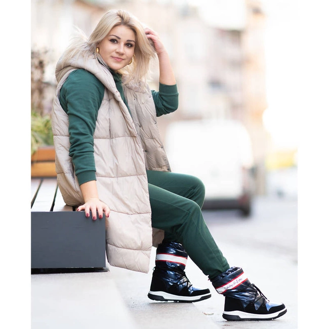 Snehule Tommy Hilfiger - T3A6-32436-1485800-Snow Boot Blue 800