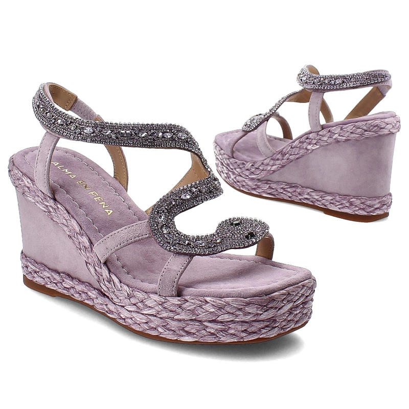 Sandále Alma en Pena - V240989 Suede Lilac