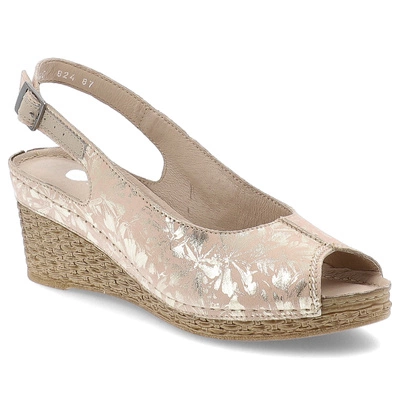 Sandále ARMODO - 5-0824-087 Pigi Złote Kwiaty