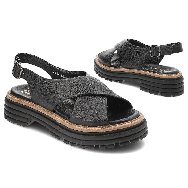 Sandále Simen - 6861A Floter Czarny