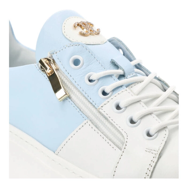 Tenisky Damiss - DS-711 Białe Lic/Błękit