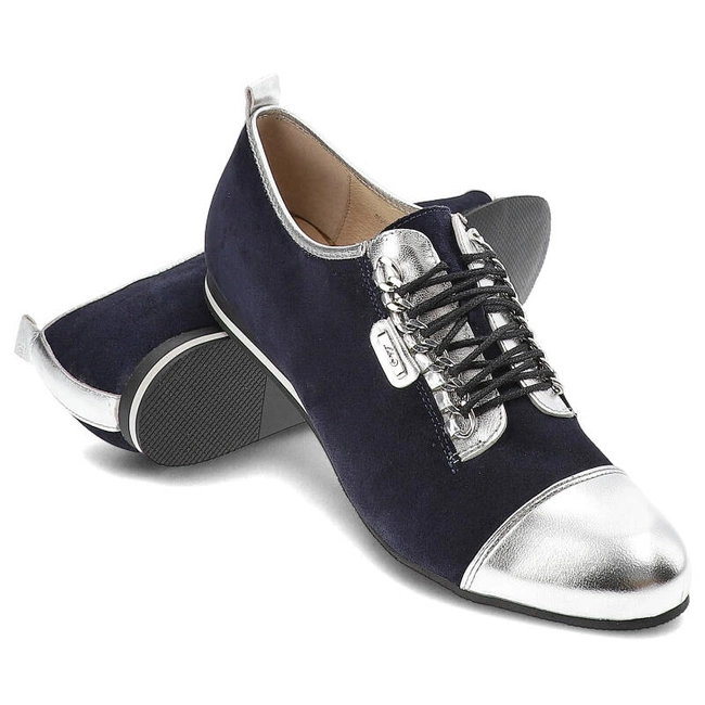 Poltopánky Libero - 4995 Granatowy/Srebrny 89/112