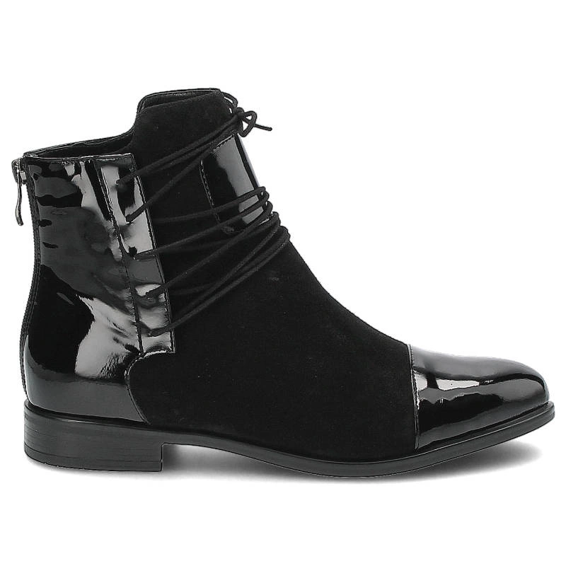 Členkové Topánky Damiss - DS-288 Czarny Welur/Czarny Lak