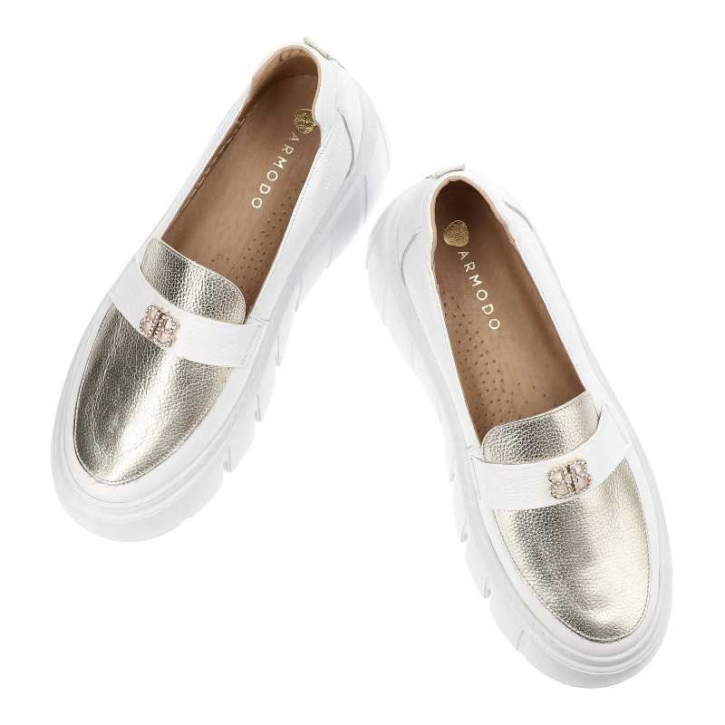 Poltopánky Armodo - 1836 Biały+Złoto