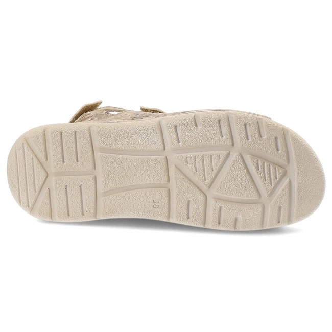 Sandále WASAK - 0765 Beżowy Kwiaty