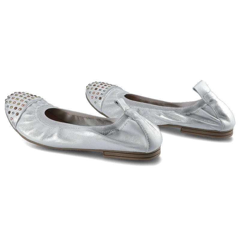Baleríny Damiss - DS-494 Srebro Przecierane
