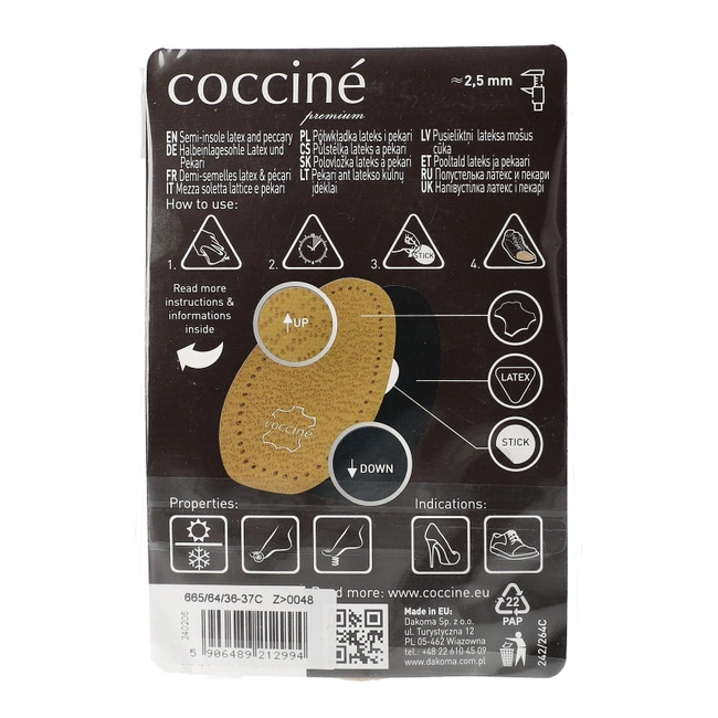 Polovložky Do Topánok Coccine - Peccary & Latex