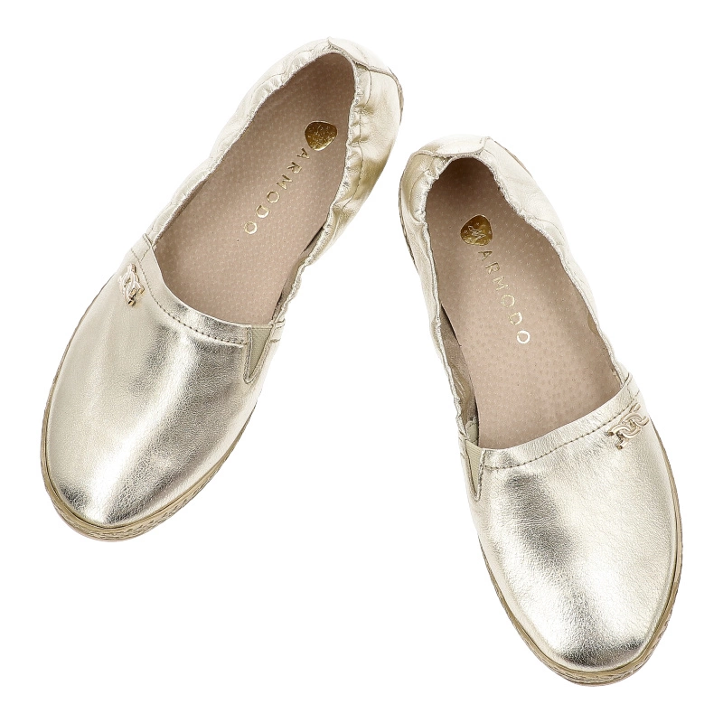 Baleriny ARMODO - 10177 Kryształ Złoto