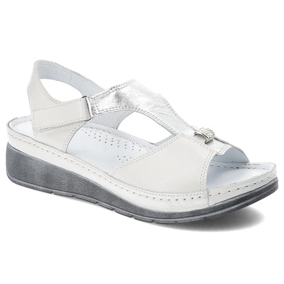 Sandále Armodo - 1000 Biały/Srebro K9-C39