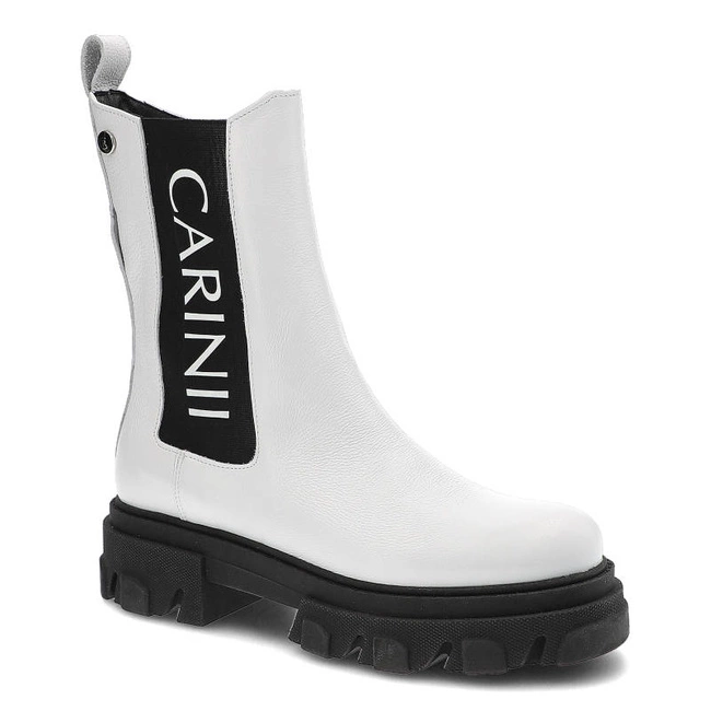 Členkové Topánky Carinii - B8020_-I81-000-000-E33 Czarny/Biały