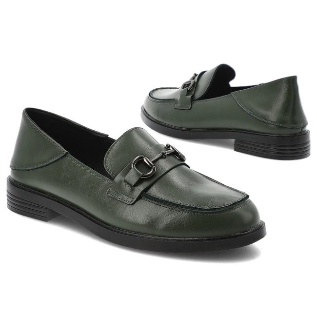 Poltopánky VINCEZA - 18107 GN Zielony Lico Skóra