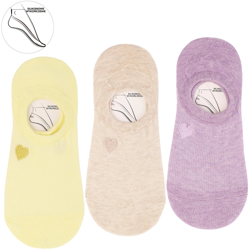 Baleríny MORAJ 3 Pary - CDB200-267 Mix Kolor