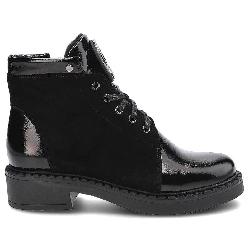 Členkové Topánky Pollonus - 5-1329-003 Czarny Naplak/Czarny Welur