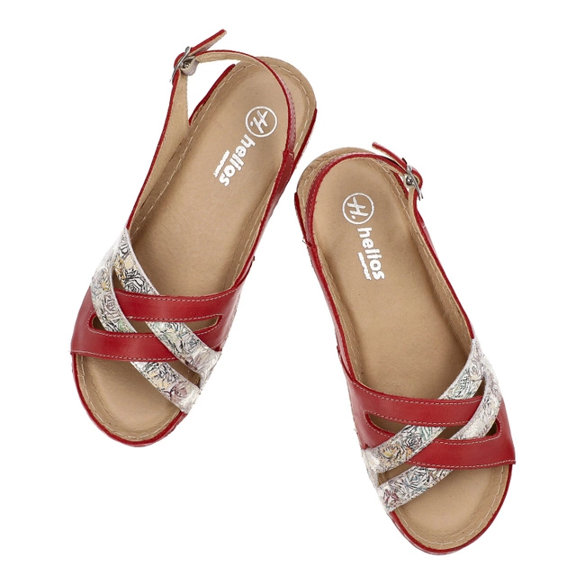 Sandále Helios - 134 Czerwony 03.185