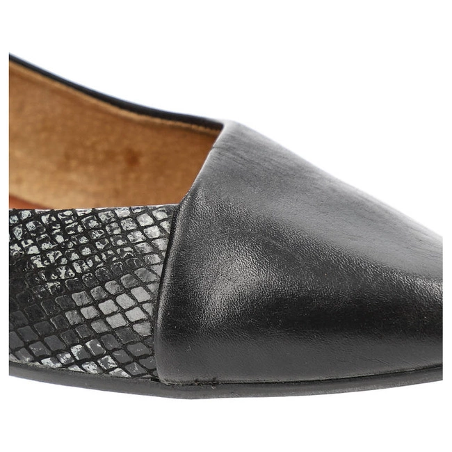 Baleríny Maciejka - 01803-34/00-5 Czarny/Szary Wąż