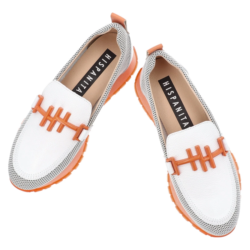 Poltopánky HISPANITAS - HV253919 Melbourne-V25 White Cervo-V25 Coral