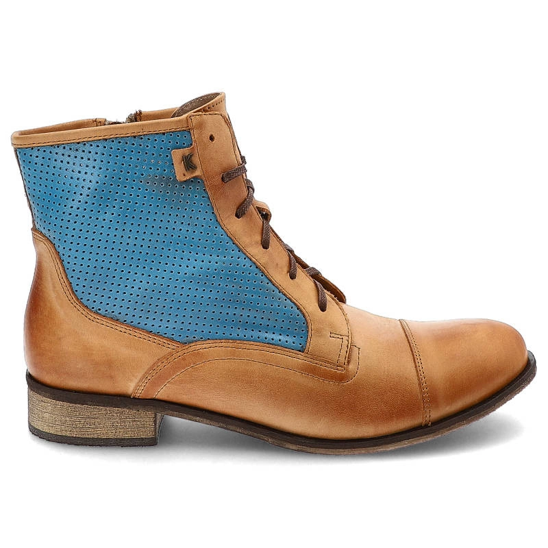 Členkové Topánky Karino - 754/055-P Rudy/Niebieski