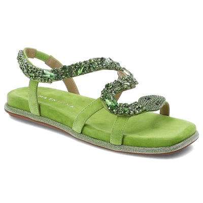 Sandále Alma en Pena - V240840 Suede Lime