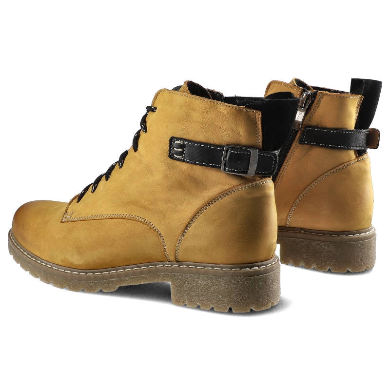 Členkové Topánky Pollonus - 5-1119-005 Żółty Nubuk/Czarny