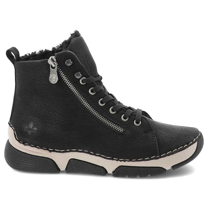 Šnúrovacie Členkové Topánky RIEKER - 45920-01 Black