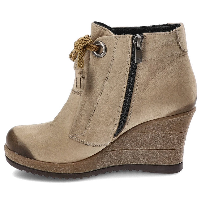 Členkové Topánky Lanqier - 41C372 Beżowy Beige