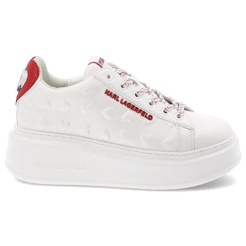 Tenisky KARL LAGERFELD - KL63514V 01D WhiteLthr W/Red