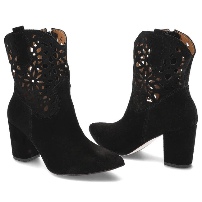 Členkové Topánky Damiss - DS-698/2/A Czarny Welur