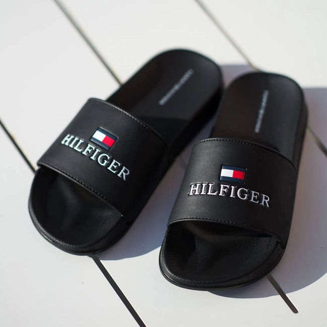 Šľapky Tommy Hilfiger - T3B0-32574-1172999-Logo Print Pool Slide Black 999