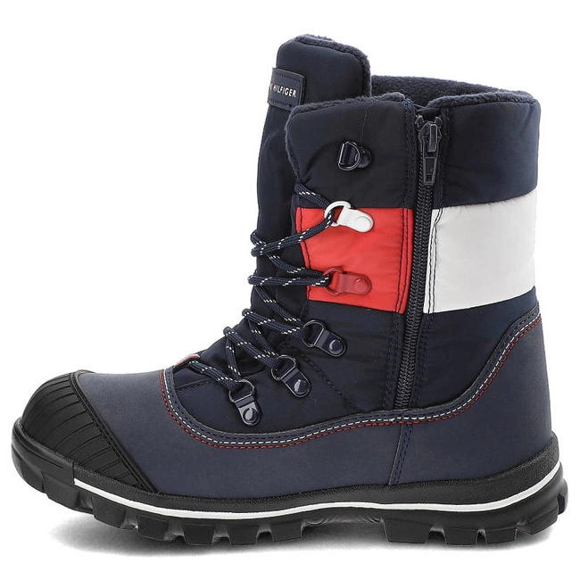 Snehule Tommy Hilfiger - T3B5-32544-1233Y019-Snow Boot Blue/Red/White Y019