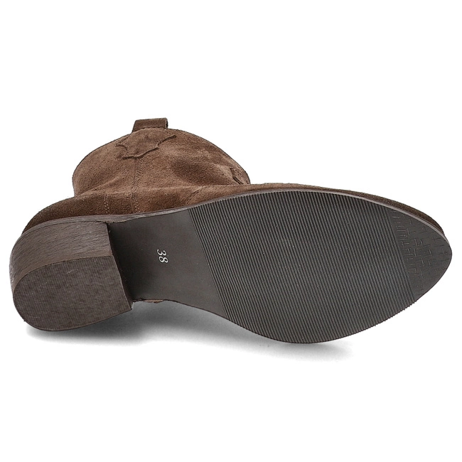 Členkové Topánky ARMODO - 1515 Brąz Welur