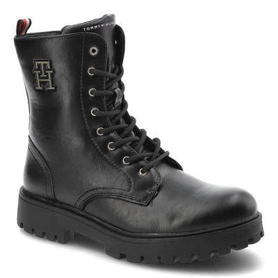 Členkové Topánky Tommy Hilfiger - T3A5-32392-1355999-Lace-Up Bootie Black 999