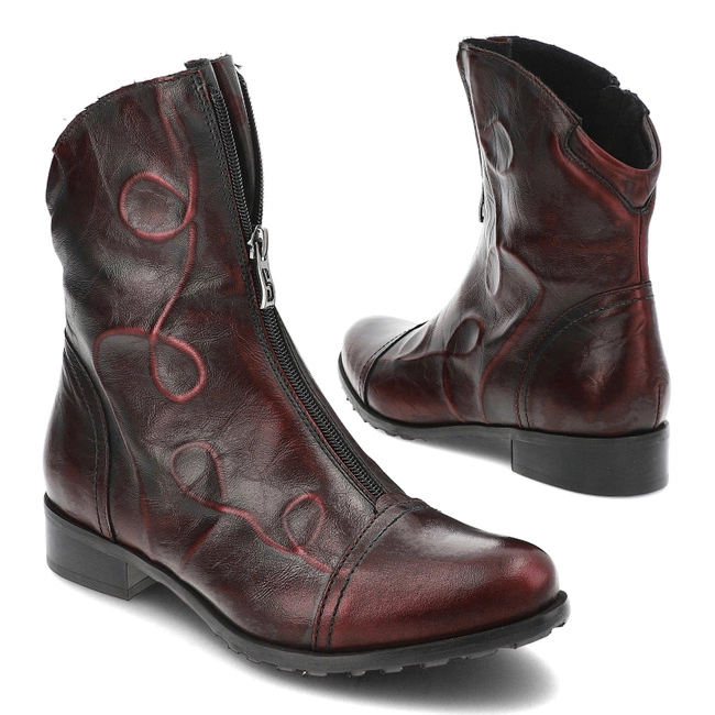 Členkové Topánky Simen - 7096A Weinrot