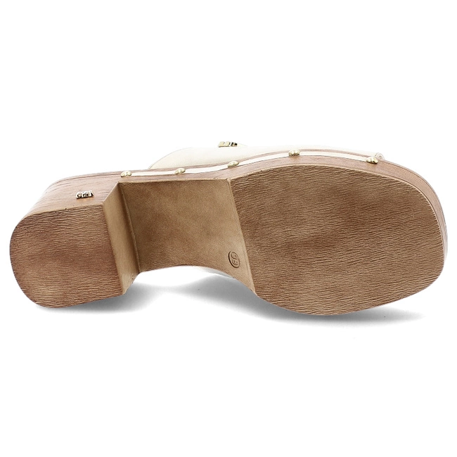 Šľapky KARINO - 5093/074-P Złoty/Lico