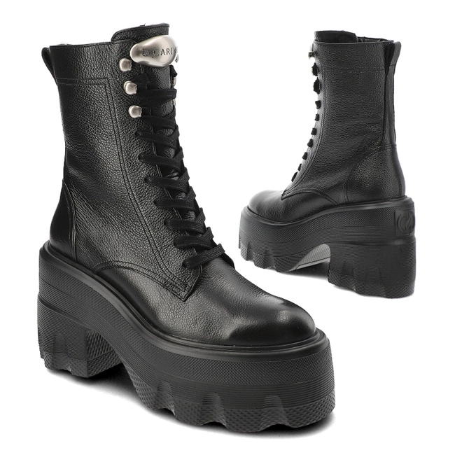 Členkové Topánky Carinii - B9922_-J23-000-000-G67 Czarny Savage 04 Pł12