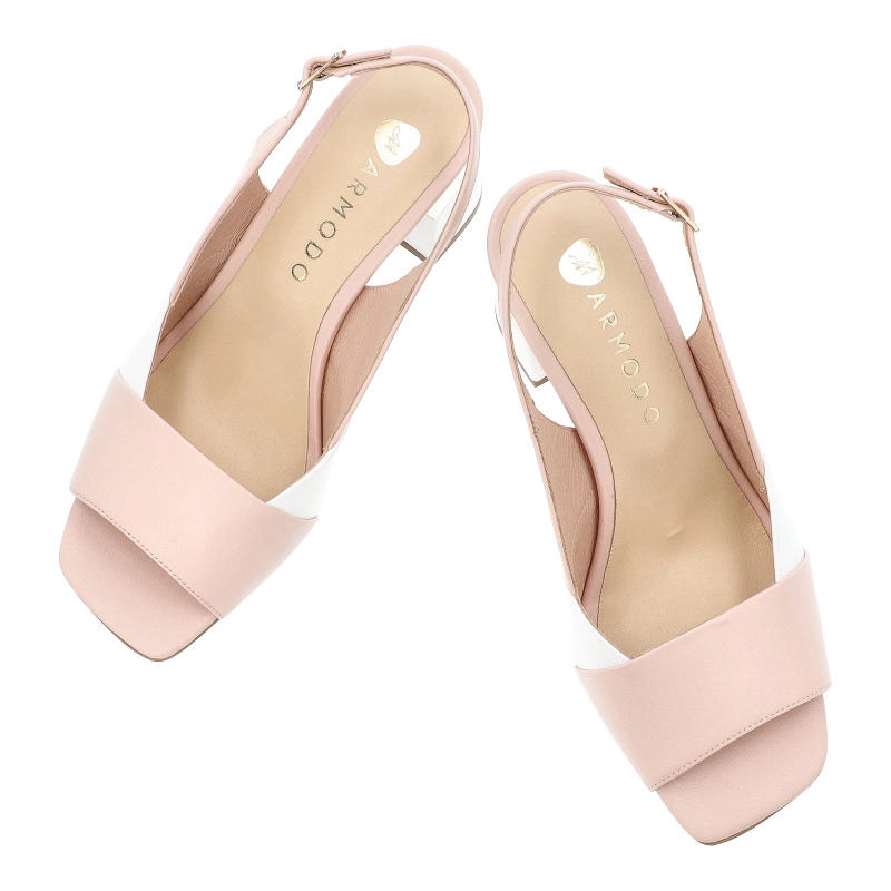 Sandále ARMODO - 865/2/A Puder Lico/Białe Lico