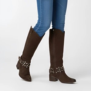 Čižmy KARINO - 5784/05-F Mokka/Welur