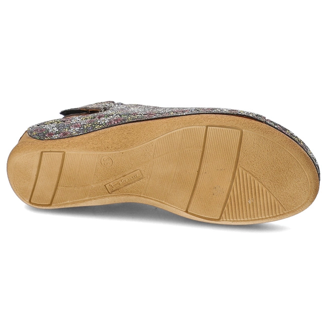 Sandále Pollonus - 5-0920-076 Nubuk Szary 1 Kwiaty