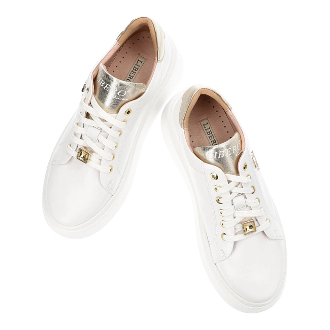 Tenisky Libero - 3010 Biały+Złoty 10/111