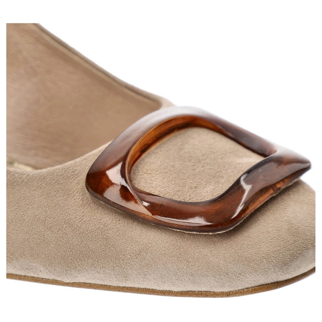 Lodičky Espirito - C-1198/7 Beż Zamsz/Ozdoba