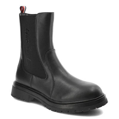 Členkové Topánky Tommy Hilfiger - T3A5-32378-1355999-Chelsea Boot Black 999